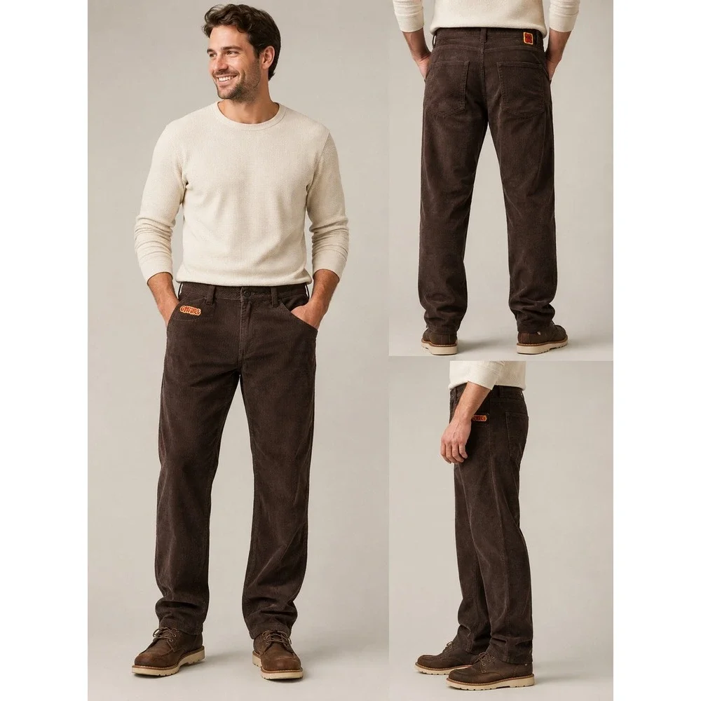 Empyre Loose Fit SK8 Corduroy Java Pants Size 34x30 NWOT Y2k Boho Wide Leg
